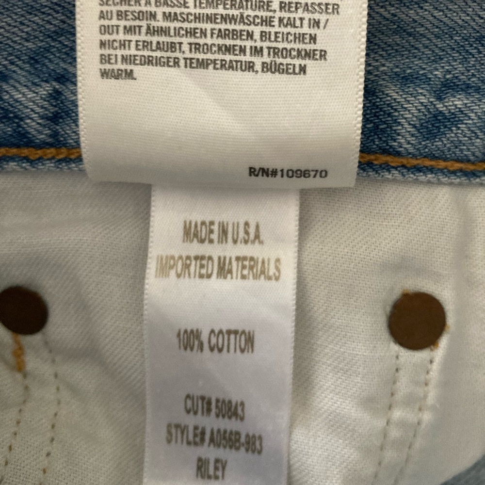 Agolde Riley High Rise Straight Crop Jeans 25 - Picture 6 of 7